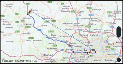 bicester to london distance.